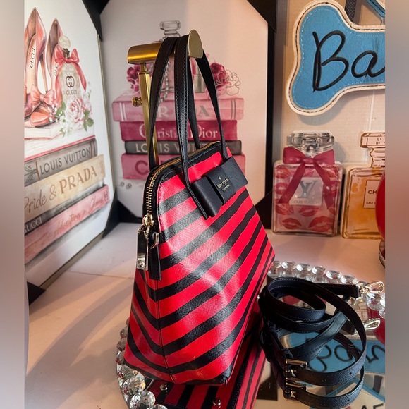 kate spade new york Julia Street Stripe Maise Satchel Bag - Picture 11 of 16